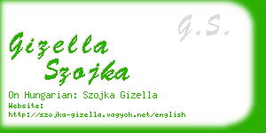 gizella szojka business card